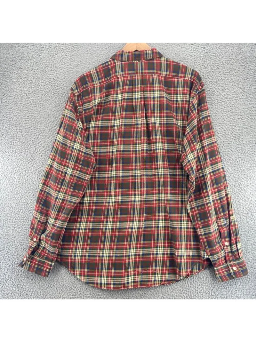 Polo Ralph Lauren Shirt Men XXL Classic Fit Red Plaid Cotton Flannel Long Sleeve